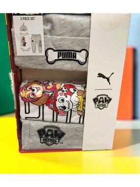 Puma Infant 3 Piece Set Paw Patrol 0-3 Months NEW WITH BOX!